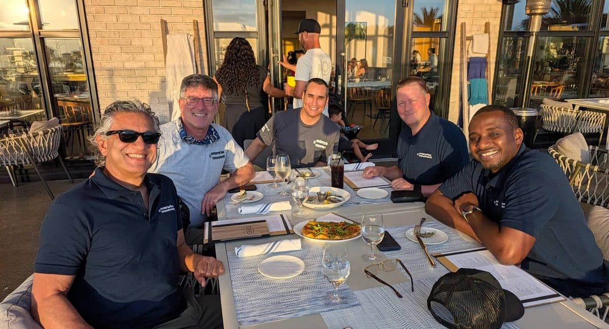 Part of the Enterprise Movement team at dinner during the North America SPCT gathering, 2026